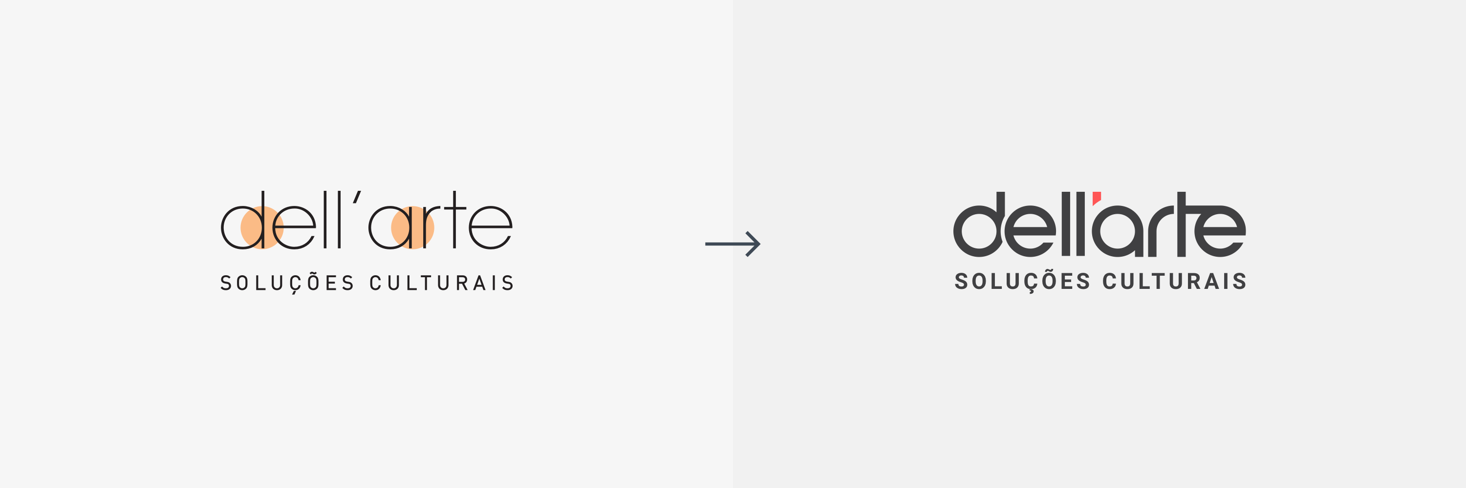dellarte logo (before and after)