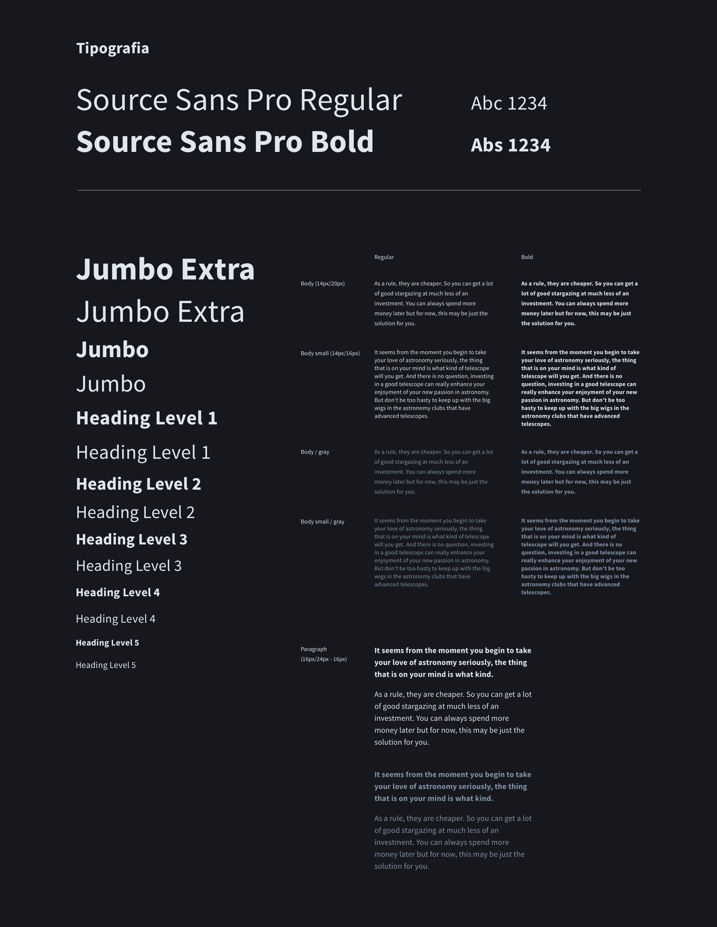 canal curta typography styleguides