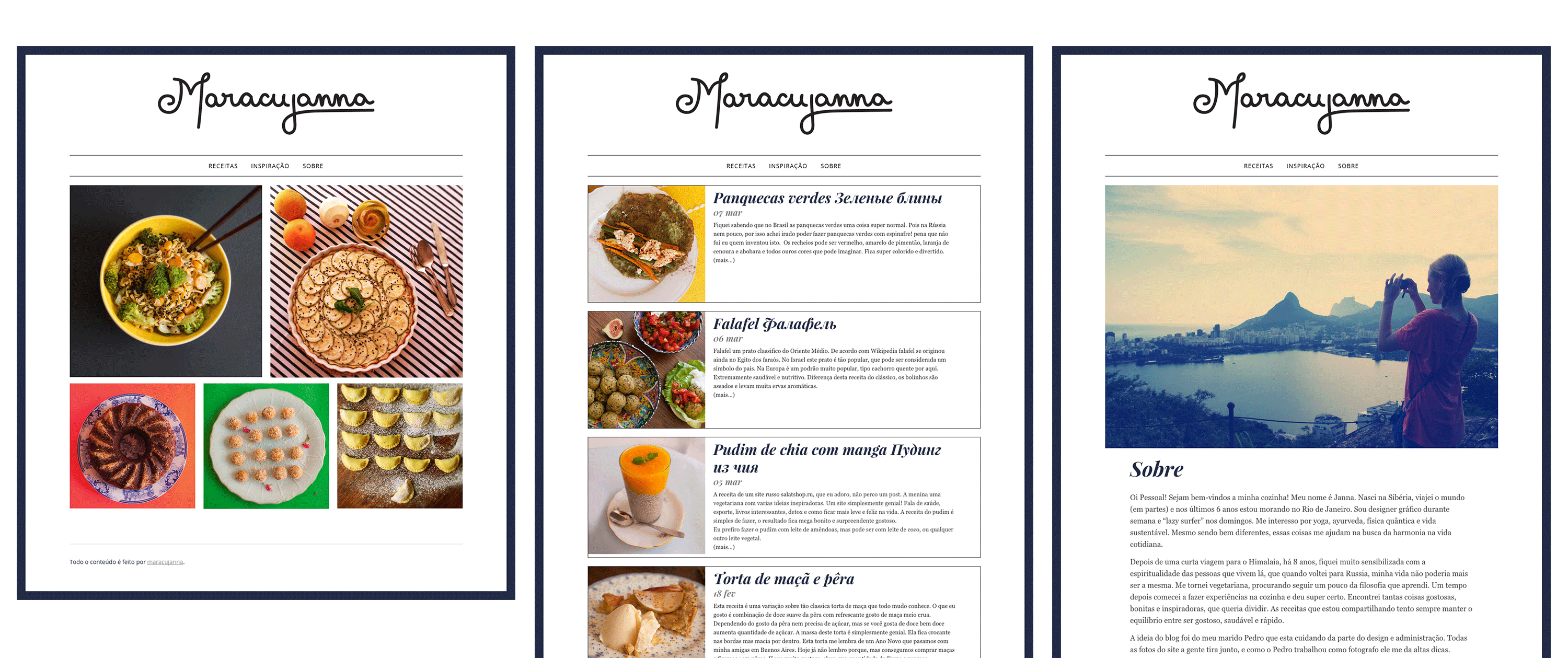 maracujanna website pages