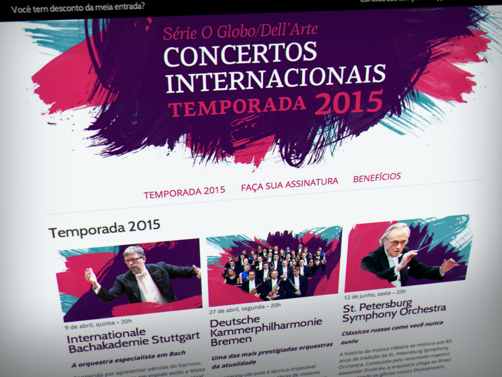 serie concertos - website screenshot